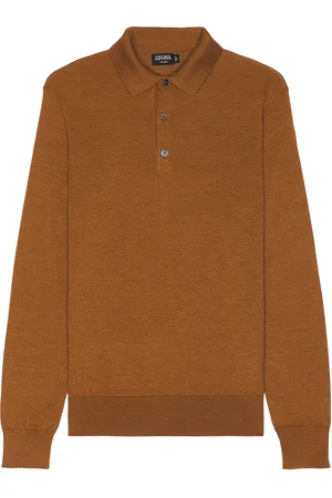 Ermenegildo Zegna Casheta Polo in Metallic Copper