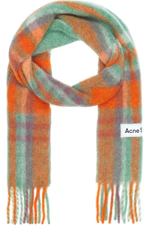 Acne Studios Striped Scarf in Orange