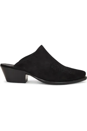 Pins & Needles Heeled Papillon Stitched Mule Suede in