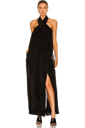 Alaïa Split Front Halter Dress in Black