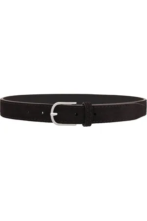 Totême Slim Trouser Belt in Chocolate