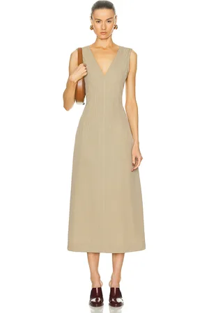 Bottega Veneta Midi Dress in Neutral