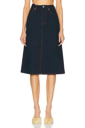 Burberry Midi Skirt in Blue