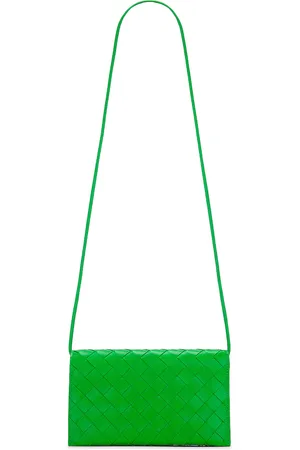 Bottega Veneta Wallet On Strap in Green
