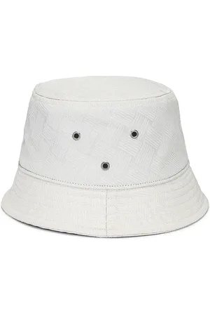 Bottega Veneta Intreccio Jacquard Nylon Bucket Hat in Ivory