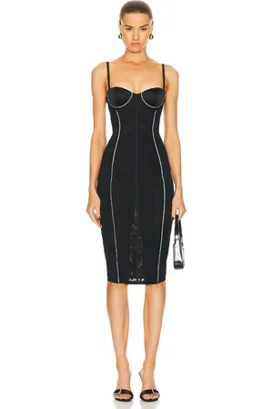 FLEUR DU MAL Brilliant Mesh Bustier Dress in