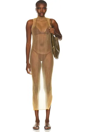 AISLING CAMPS Mist Tube Dress in Tan