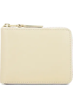 Comme des Garçons Classic Leather Zip Wallet in Ivory