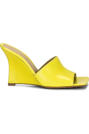 Bottega Veneta Stretch Mule Wedges in Yellow