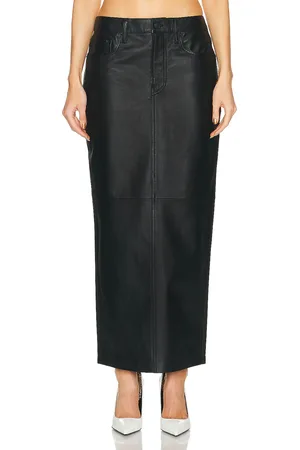 WARDROBE.NYC Leather Column Skirt in