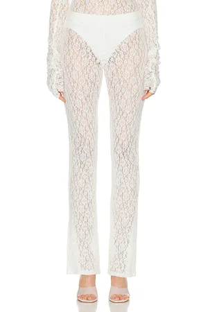EB DENIM Split Hem Legging in White
