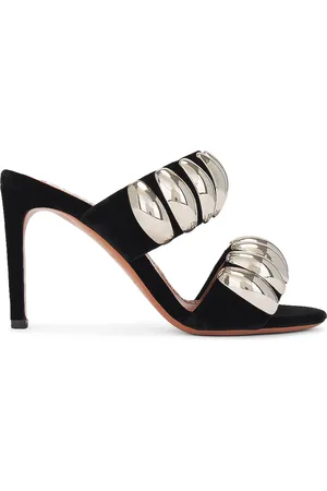 Alaïa Pebbled Mule Sandal in Black