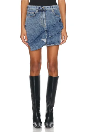 IRO Priscia Denim Mini Skirt in Denim-Medium