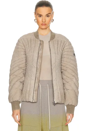 Rick Owens X Moncler Radiance Flight Jacket in Beige