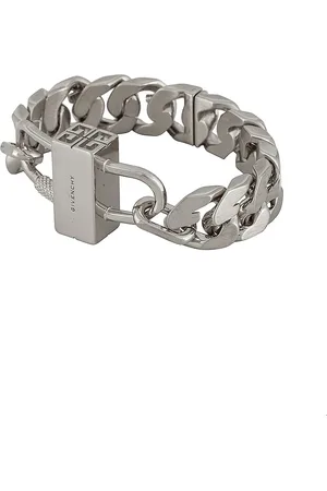 Givenchy G Chain Lock Bracelet in Metallic Silver