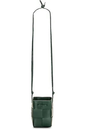 Bottega Veneta Mini Crossbody Bucket in Dark Green