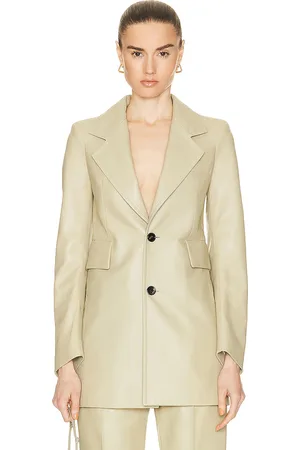 Bottega Veneta Curved Sleeve Jacket in Beige