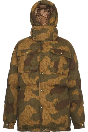 Moncler X Palm Angels Mandelbrot Long Parka in Brown