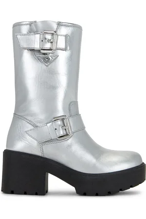 Moschino Soft Leather Boot in Metallic