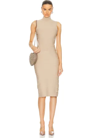 Alaïa Band Dress in Tan