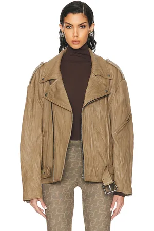 Acne Studios Oversized Leather Jacket in