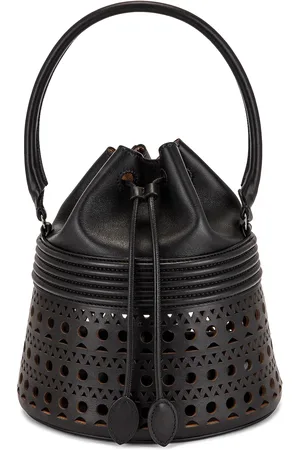 Alaïa Corset Bucket Bag in Black