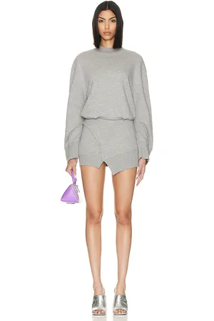 The Attico Ivory Mini Dress in Grey