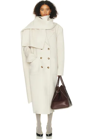 Helsa Oversized Coat With Detachable Scarf in