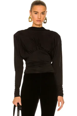 Saint Laurent Long Sleeve Top in Black