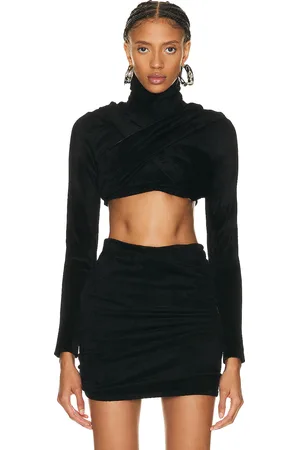 Alaïa Draped Top in Black