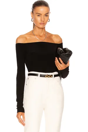 Norma Kamali Long Sleeve Off Shoulder Top in
