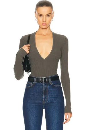 AGOLDE Zena Bodysuit in Taupe