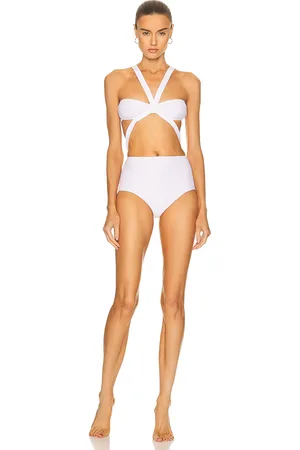 Alaïa Original One Piece Bikini Swimsuit in White