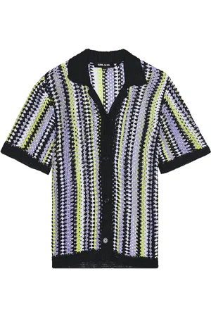 SER.O.YA Arthur Crochet Shirt in Purple