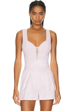 Alaïa Corset Bodysuit in Rose