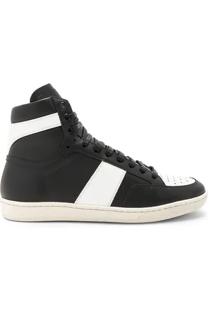 Saint Laurent Signature Court Classic SL/10H Leather High Top Sneakers in Black