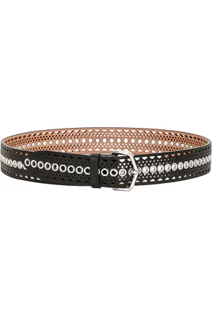 Alaïa Vienne Leather Belt in Black