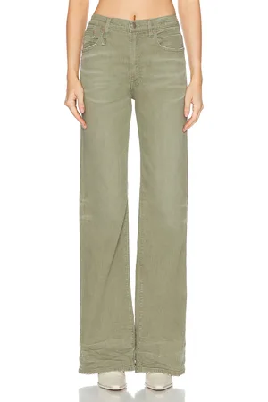 R13 Jane Straight Leg in Green