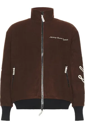 ADVISORY BOARD CRYSTALS Wool Track Jacket in Brown