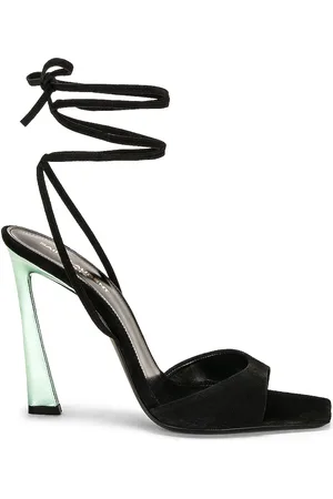Saint Laurent Vitti Wrap Around Sandal in Black