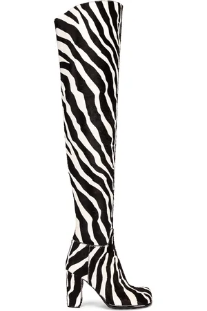 Bottega Veneta Leather Thigh High Boots in Black