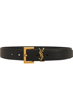 Saint Laurent Cassandre Belt in Black