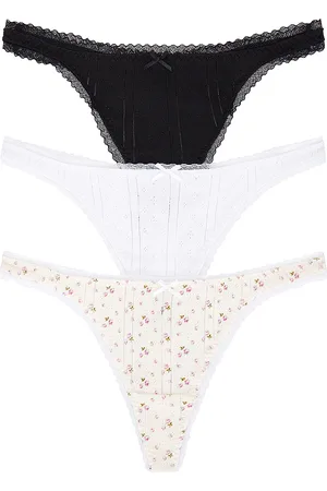 Cou Cou Intimates The 3 Pack Thong in Black