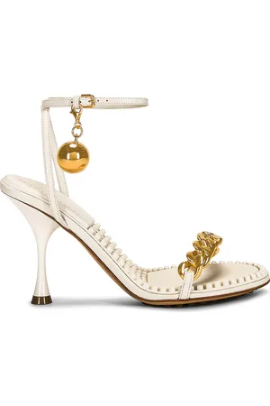 Bottega Veneta Dot Ankle Strap Sandals in Ivory