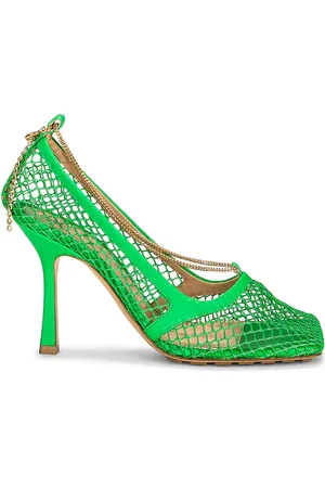 Bottega Veneta Stretch Pumps in Green