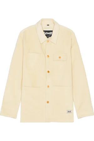 Schott NYC Wale Chore Jacket in Cream