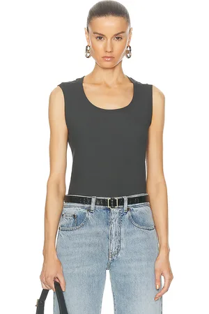 Saint Laurent Jersey Tank Top in Slate
