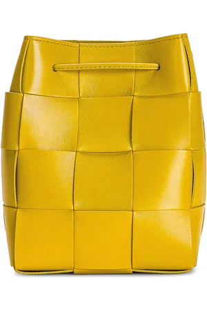 Bottega Veneta Small Cassette Bucket Bag in Yellow
