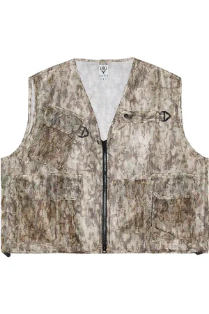 SOUTH2 WEST8 Bush Trek Vest Heavyweight Mesh in Beige