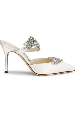 Manolo Blahnik Lurum 90 Heel in Cream